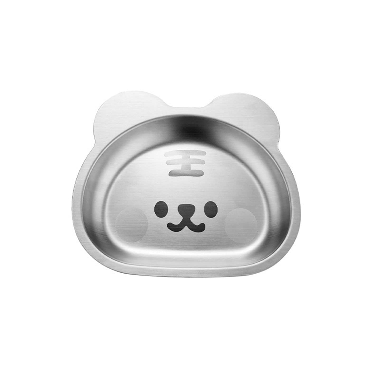 SELiLe Edelstahl-Material Kinderteller Kantinen Abendessen Tabletts Kinder Lebensmittel Teller Cartoon Tierform für Erwachsene Kinder Edelstahl Kinderteller