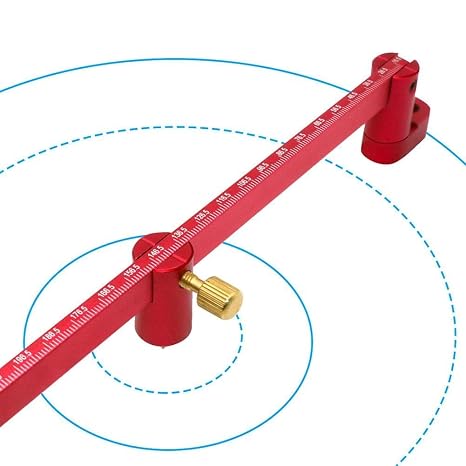 300mm Compass Tool - Large Woodworking Scriber, Circle Marking Gauge (Red)