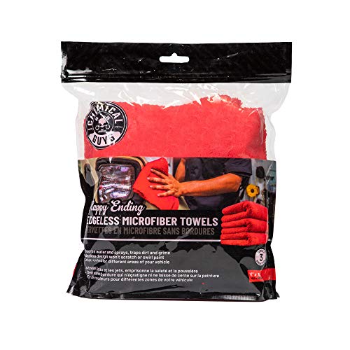 Chemical Guys Happy Ending Ultra Plush Edgeless Microfiber Towel, Red - MIC34103 - Image 3