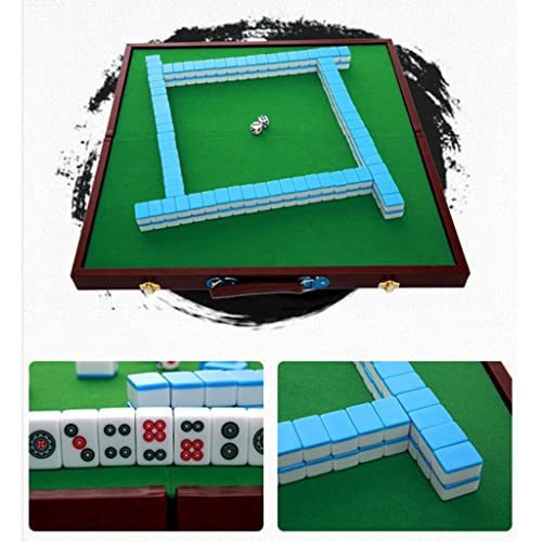 Juego Tradicional Mahjong Chino con Mesa Plegable y 144 Fichas miniatura 2