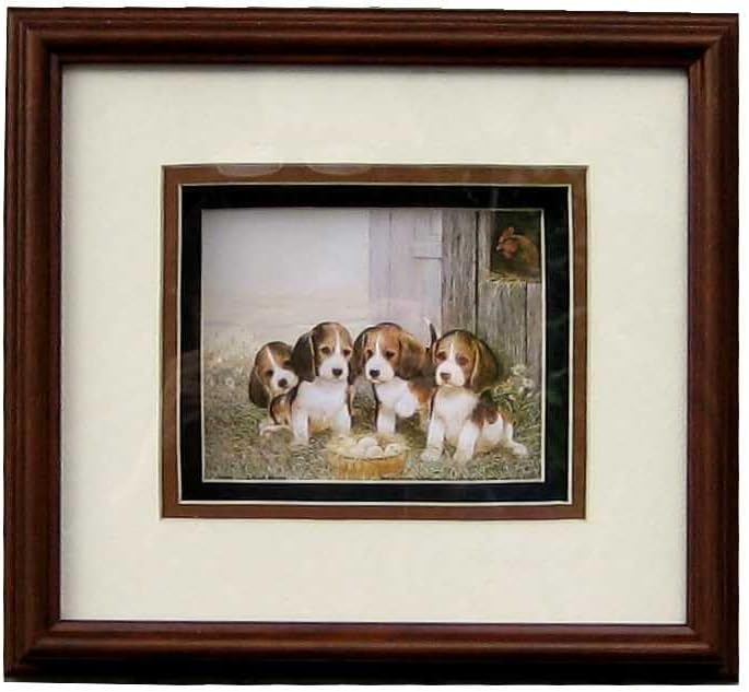 DSC First Peep - Beagle Puppies - Paper Tole 3D Decoupage Craft Kit Size 8x10 inches K8-8058