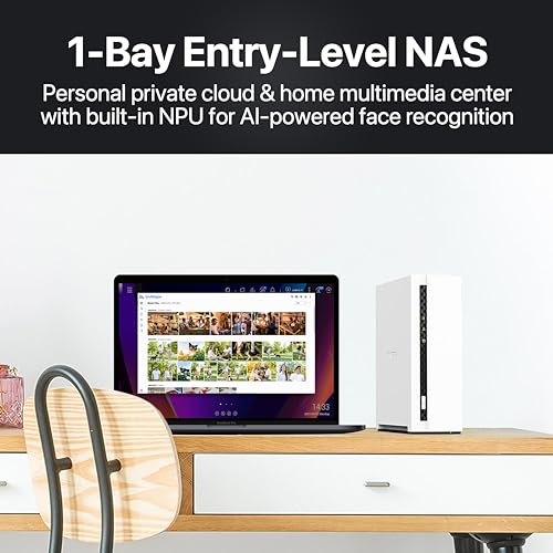 Image of QNAP 1 Bay Home NAS with 4TB Storage Capacity, Preconfigured Seagate IronWolf Drive Bundle, with 1GbE Ports (TS-133-14ST-US)