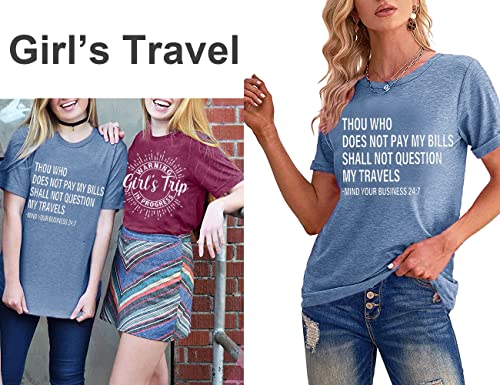 Country Music Tshirts For Women Summer Vacation Tshirt Tee With Saying Funny Letter Friends Travel Tee Tops,Ink Blue Xl #TOP2