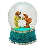 85mm Garfield and Odie Water Globe Figurine with Comic Strip Base
