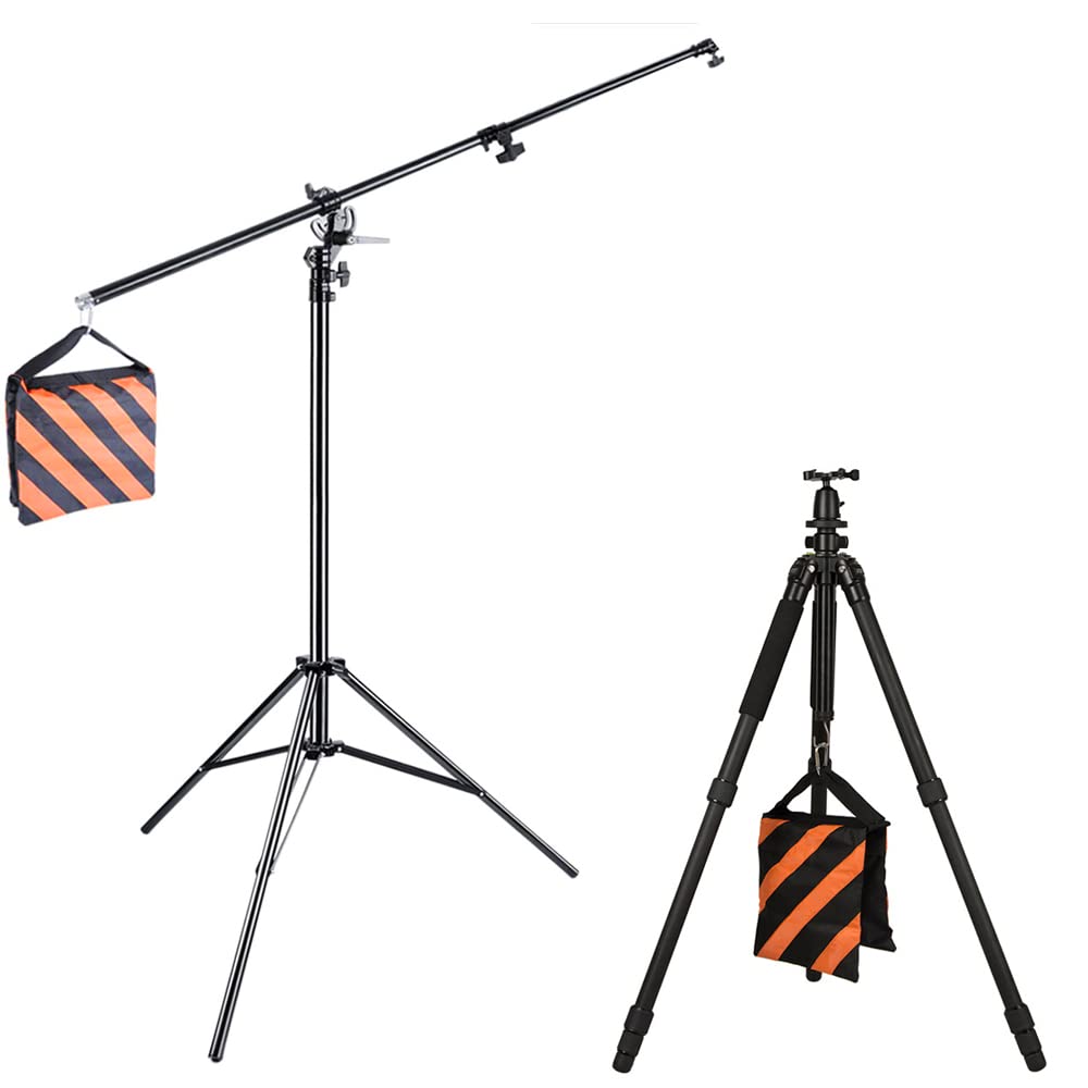 2 Sacchi Sabbia per Fotografia, Sacchetto Sabbia con Moschettone, per Stativi Leggeri e Treppiede