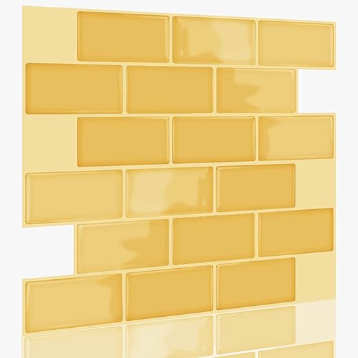funlife 12 Sheets 30cmX13cm 3D Peel and Stick Tiles Backsplash, Vinyl SelfAdhesive Tile