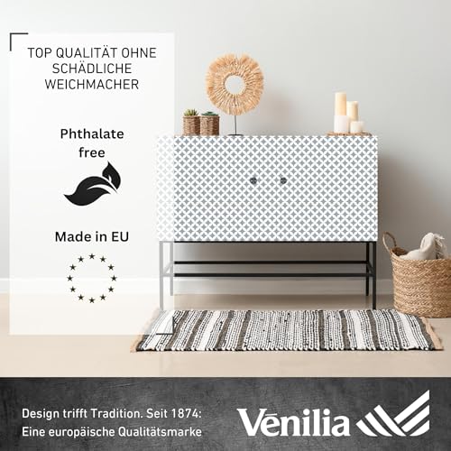 Möbelfolie Venilia Klebefolie Monica Grey im Retromuster