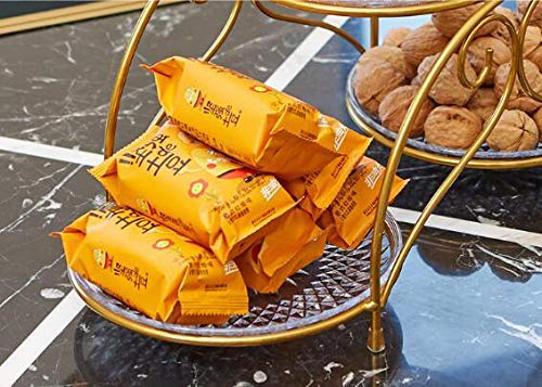 3-Tier-Obstkorbhalter aus Metall mit Abnehmbarer Acrylplatte, dekorativer Schalenständer für Obst, Gemüse, Snacks, Weiß