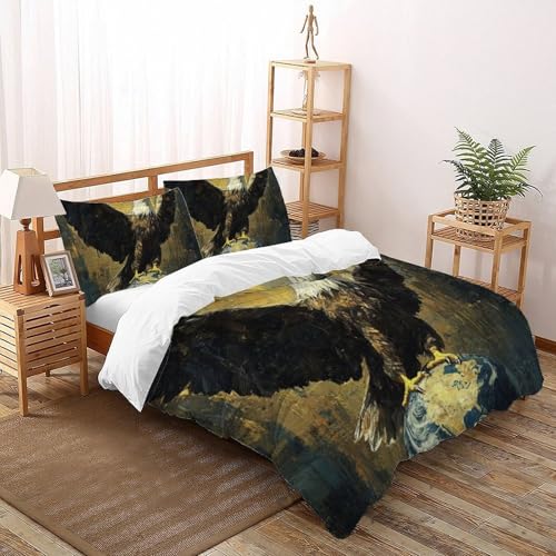 Oiseaux et animaux sauvages s'invitent sur votre grand lit 260x220cm - 2