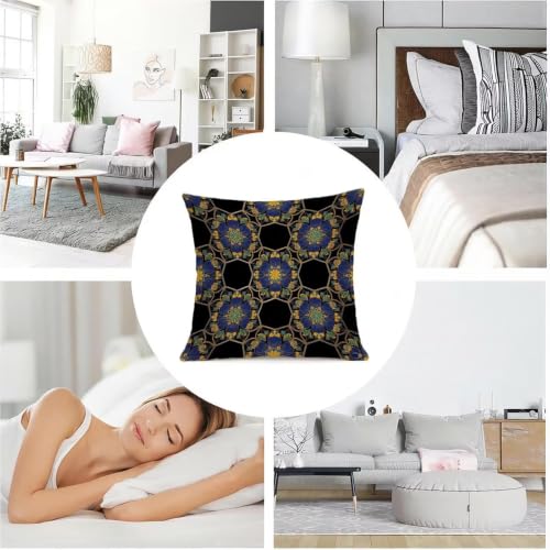 Housse de coussin 55x55 noir en velours doux de style nordique - 8