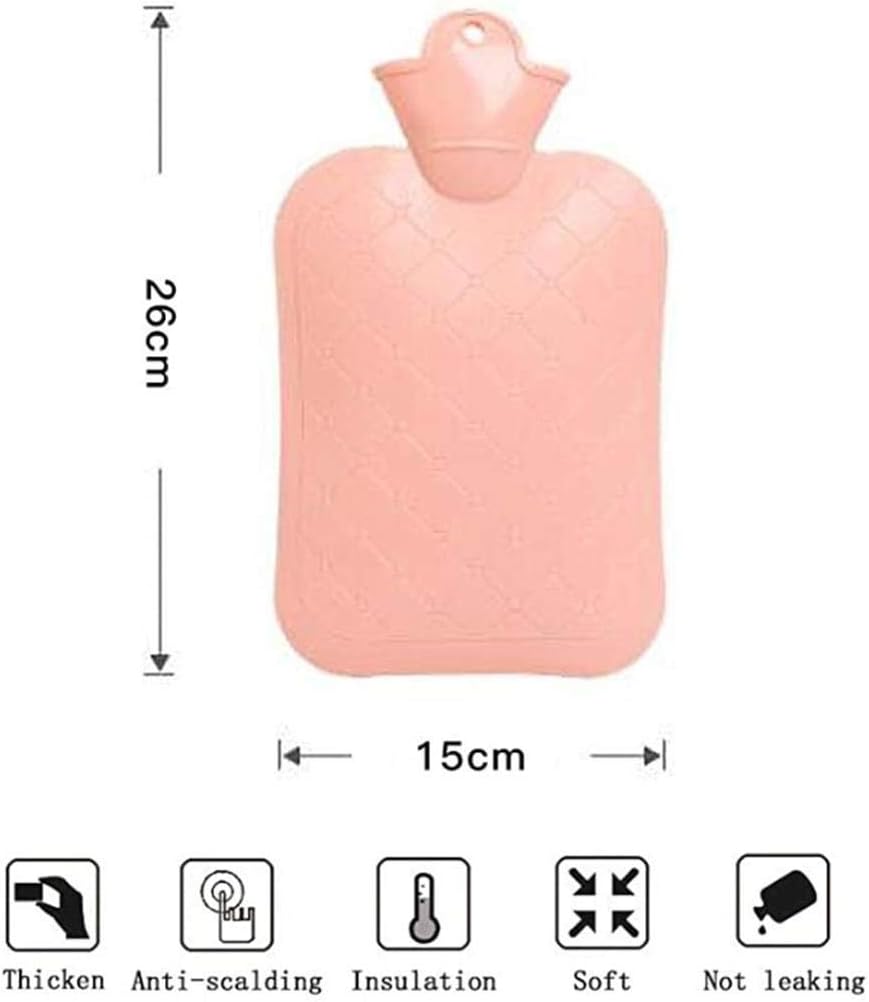 LLQUS 1L PVC Hot Water Bottle with Cover, Animal Hand Warmers Hot Water Bag, Non-Slip : Health & Household