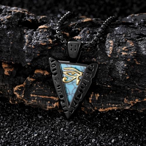 Egyptian Arrowhead Necklace 925 Sterling Silver Vintage Arrowhead Pendant Necklace Egyptian Jewelry Gifts for Men Women3