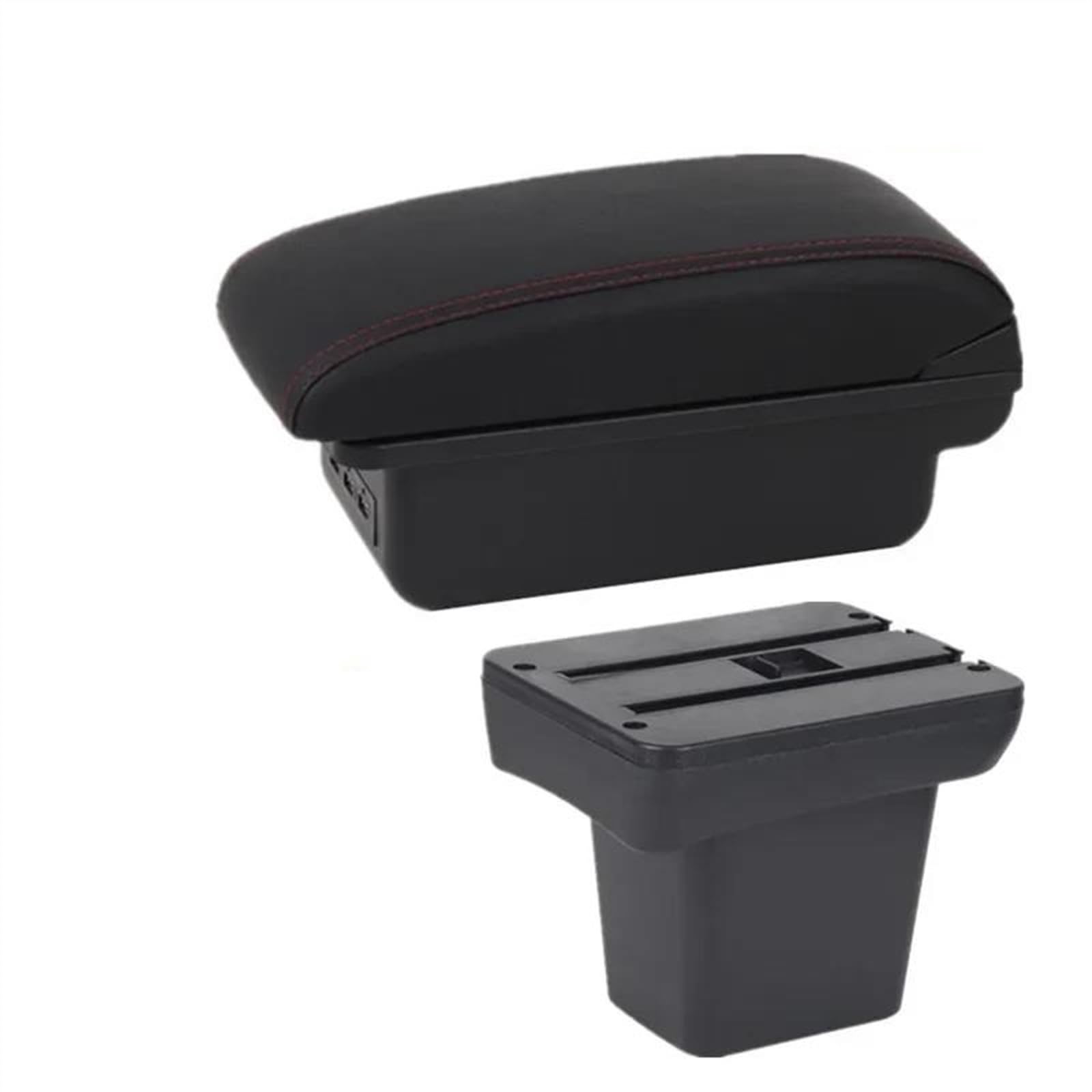 NOHEEU Car Accessories Armrest Box 2006-2012 Center Storage Dedicated Retrofit For Freelander 2(B1 red line)
