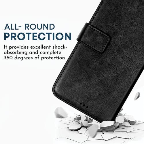 Image of amazon basics Moto Edge 60 Stylus 5G Flip Cover | Card Pockets Wallet & Stand | Flip Cover for Moto Edge 60 Stylus 5G (Black)