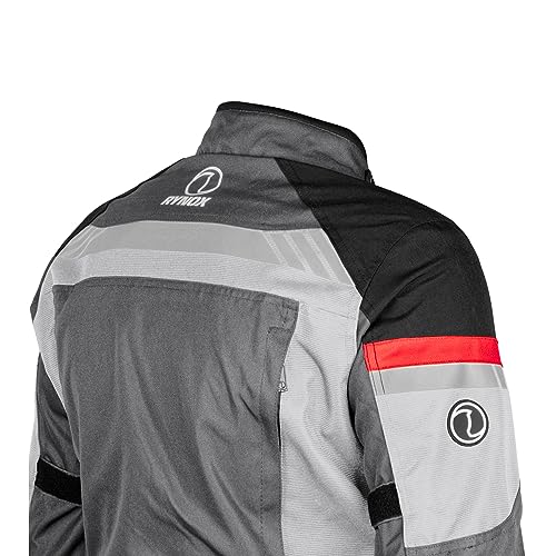 Image of Rynox Stealth Evo 3 Jacket - Motorcycle Touring Jacket | Impact Protection | Abrasion Resistance - Grey, 5XL