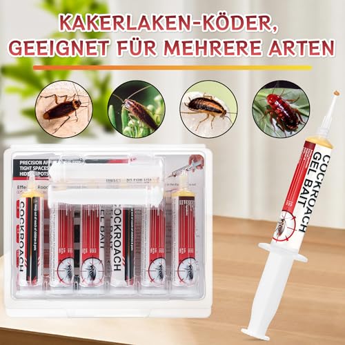 Tiezeeu 6 Stück X 30 Gramm Neues Upgrade Kakerlakenfalle, Schabenfalle für Küchen, Wohnzimmer und den Außenbereich