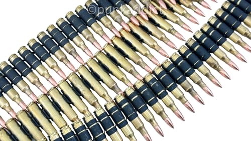 Bullet Belt M16 .223 Caliber Black Metal Link Brass Shell Copper Tips USA Made4