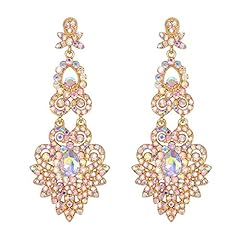 Iridescent Clear AB Gold-Tone