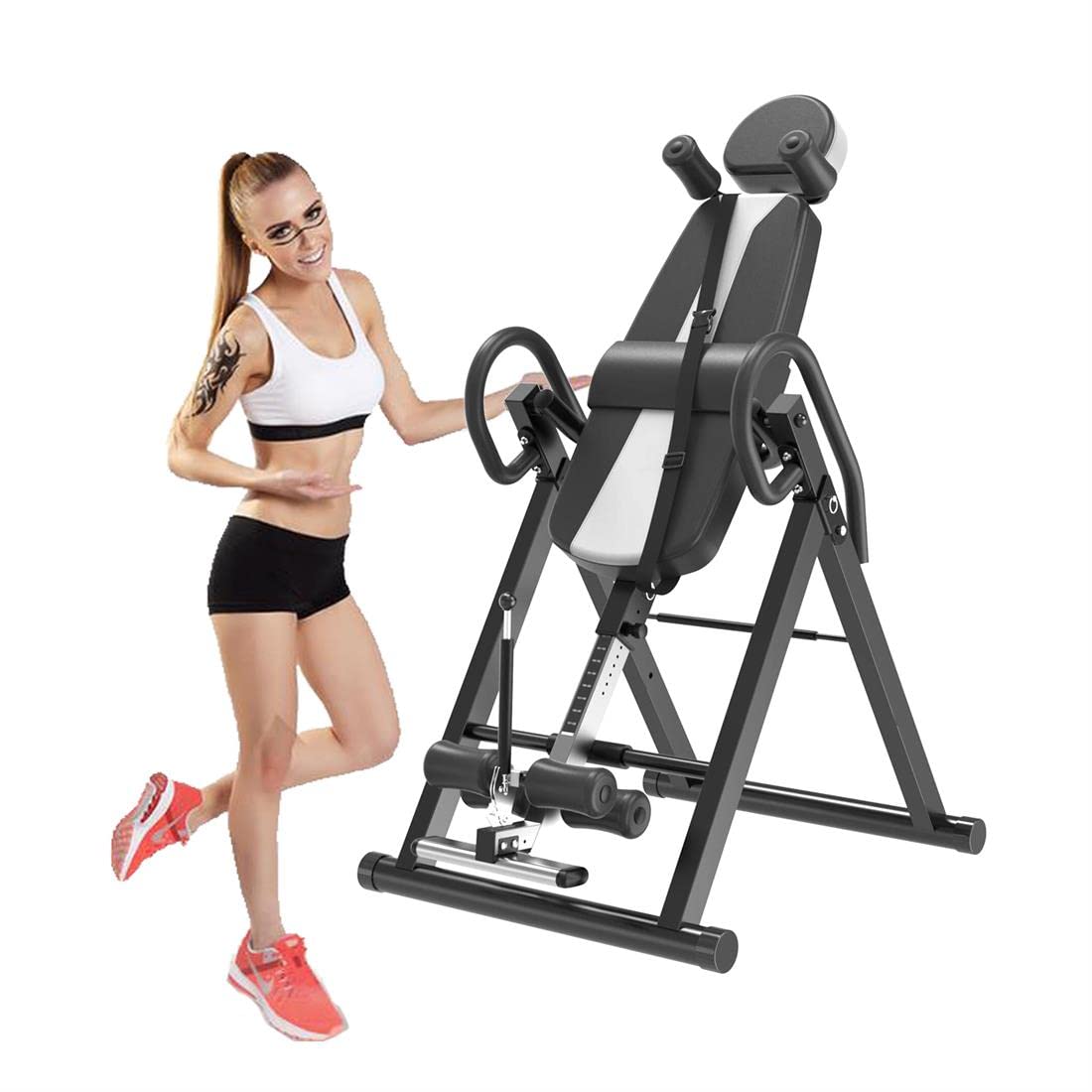 Inversion Equipment Gravity Table Household Angle Adjustable Upside Down Machine Indoor Fitness Equipment for Family Gym Fitness (Black As shown) (White As shown) (Black As shown Inversion Equipment Gravity Table Household Angle Adjustable Upside Down Machine Indoor Fitness Equipment for Family Gym Fitness (Black As shown) (White As shown) (Black As shown
