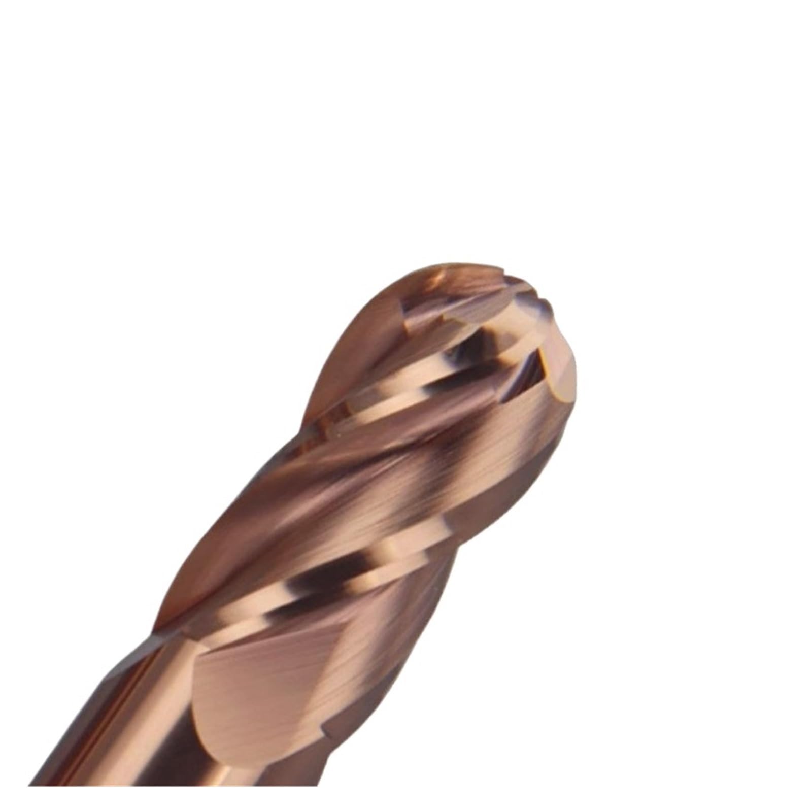 cuchilla de cabeza, Fresa de punta esférica de 4 ranuras con revestimiento de carburo de tungsteno de acero HRC60(R6x24x12x75Lx4T)