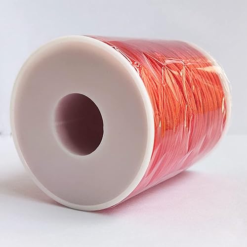 Miniatura 2 de Cordón de nailon satinado de 0.059 in para pulseras de macramé, nudos chinos, collares, fabricación de joyas, 109 yardas (rojo)