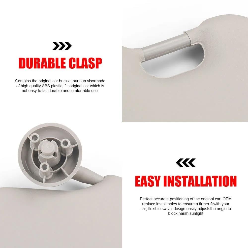 Parasole Auto Visiera Parasole Beige Con Specchietto Lato Guidatore Sinistro E Passeggero Destro Per Dodge Per Ram 1500 2500 3500 2002-2009 1CT11TL2AA 1CT18TL2AA Accessori Auto(Left With Mirror)