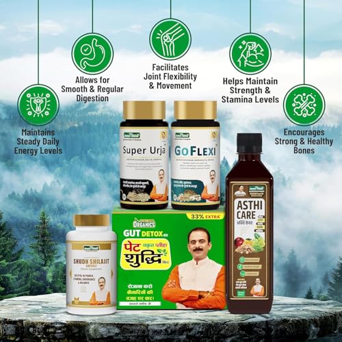Image of Jeena Sikho Pet Shuddhi, Go Flexi, Shilajit, Asthi & Super Urja Combo Pack | Offers Strength, Energy & Bone Health | Herbal Combo for Daily Energy, Digestive Health & Joint Care