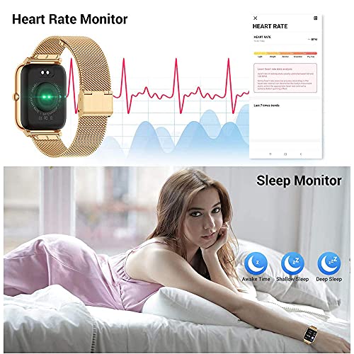 Smart Watch 2021-horloges voor heren, dames, 1,69-inch touchscreen-fitnesstracker, hartslag-slaapmonitor, waterdichte smartwatch voor iOS Android - Afbeelding 6