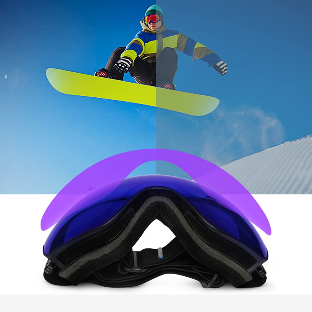 Lunettes de ski professionnelles, grandes lunettes de ski antibuée à double couche sphérique, lunettes de ski Cocamyopia pour enfants, adultes, hommes et femmes, double lentille antibuée antiult