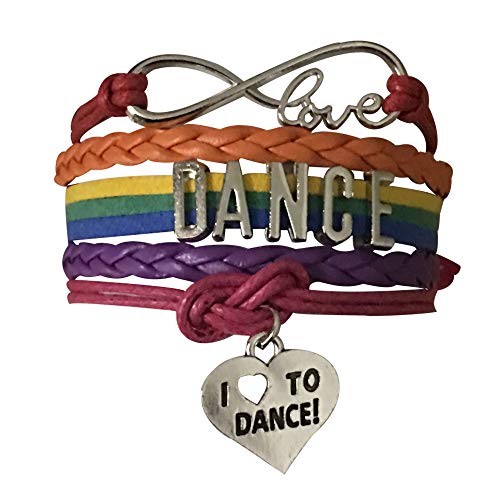 Sportybella Dance Bracelet- Dance Jewelry - Rainbow Love Dance Charm Bracelet- Gift for Dance Recitals & Dancers