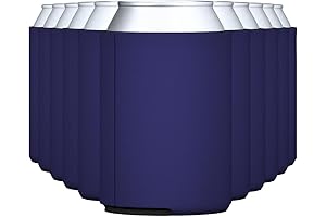 TahoeBay Navy Blue Koozies | Reusable Can Sleeves | Keep Drinks Cold