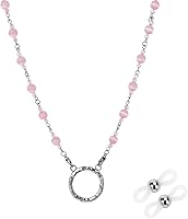 Hongeely Glasses Holder Chain Necklace - Stylish Eyeglass Loop Ring for Women Men Reading Sunglasses, Interchangeable Pendant