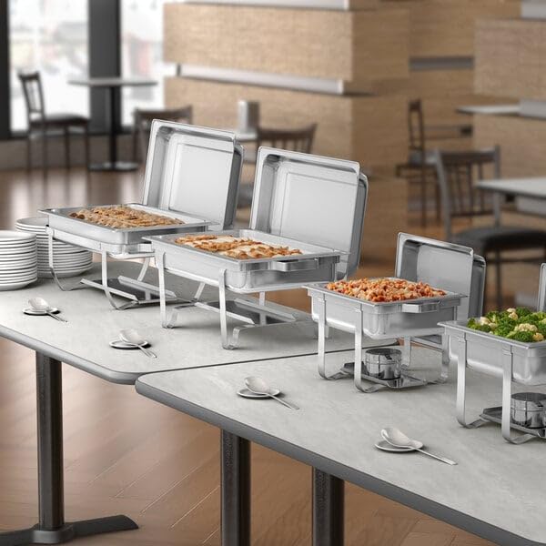 Economy 4 Qt. Half Size Stainless Steel Chafer