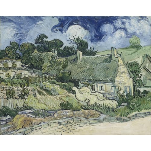 Toile Van Gogh Cottages au chaume 76x101 cm pour raviver un mur blanc vide