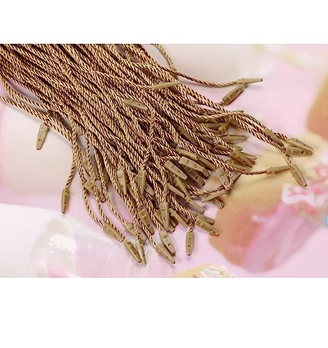 Image of Little Blooms Nylon Square Hang Tag String for Garments [Pack of 1000 pcs] (Brown)