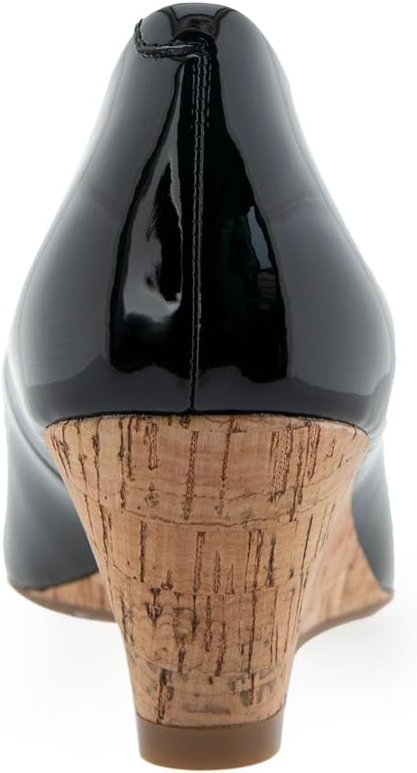 What's What Women's IRIS Pump, Black Patent PU, 9 Wide - Image 3