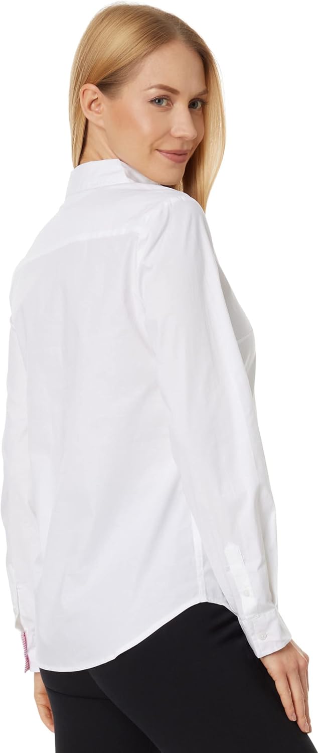 Stretch Poplin Shirt in Solid Color by U.S. Polo Assn. - Image 2