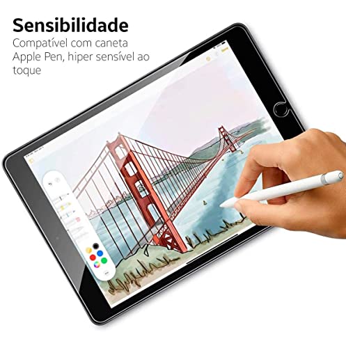 Capa Case Giratória Preta iPad 9 2021( A2602 A2604 A2603 A2605) Tela de 10,2 + Película de Vidro + C