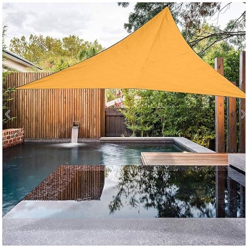 Voile d'ombrage imperméable anti-UV triangle vert pour aménagement de terrasse extérieure - 7
