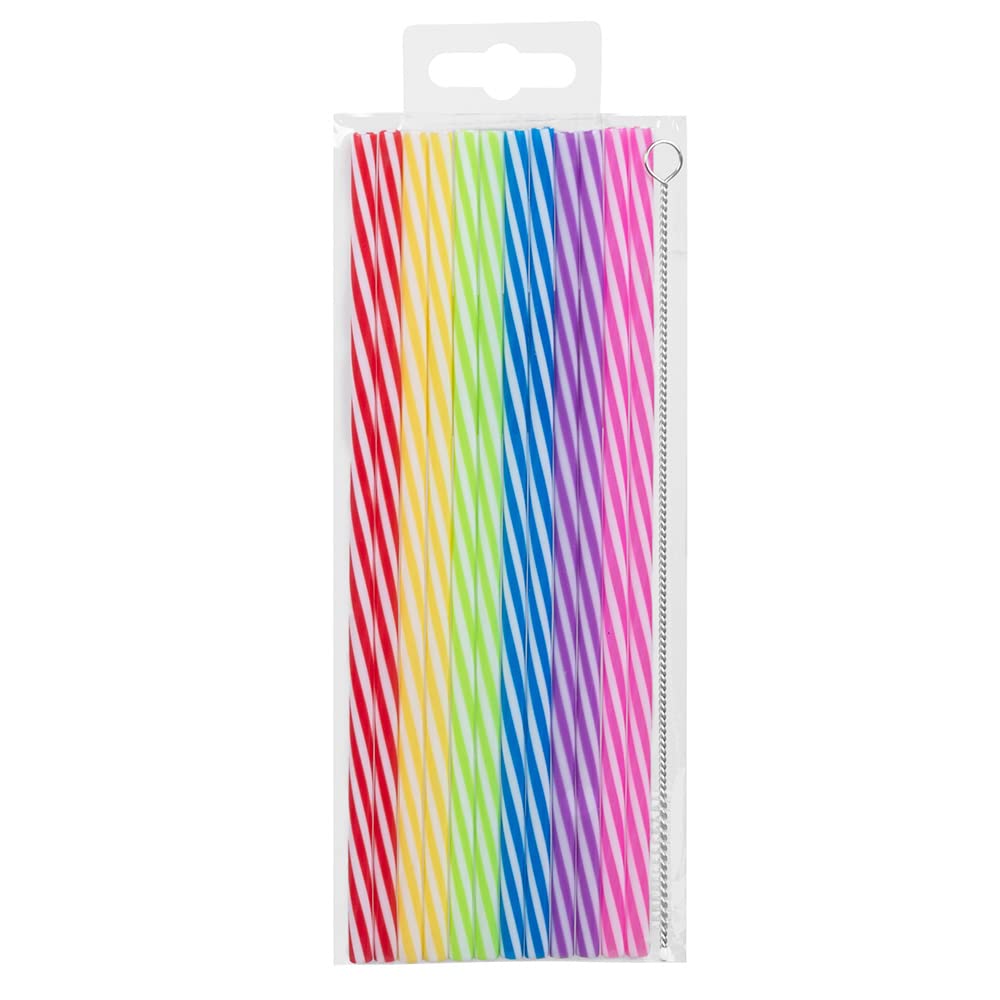 Cannucce Riutilizzabili Boland 12 Pezzi - 21cm Con Spazzola Pulizia, Colorate