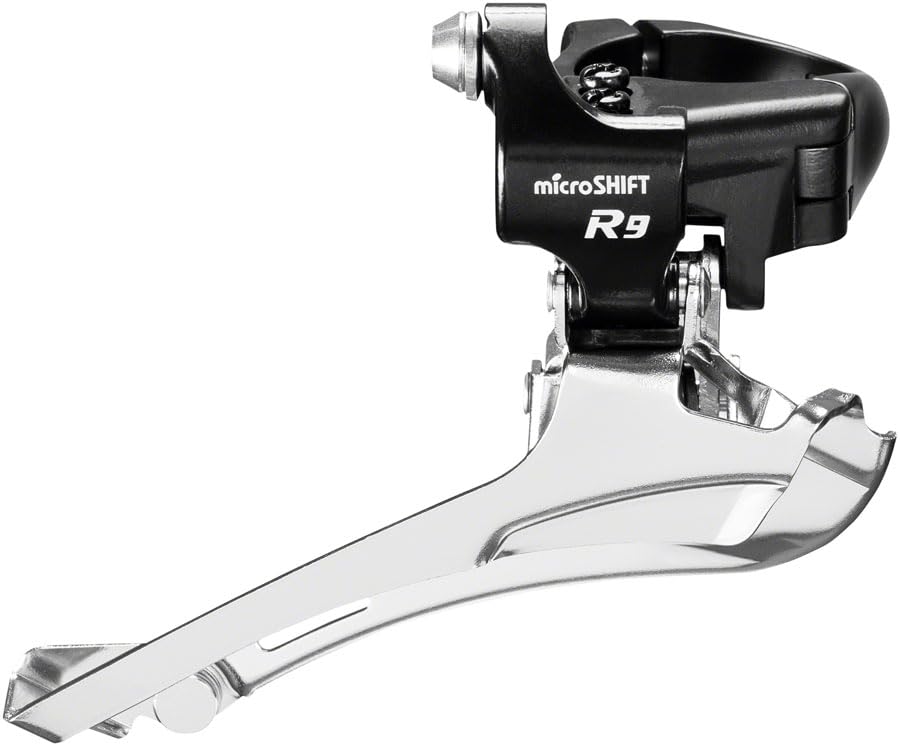 microSHIFT R9-B Double Front Derailleur - 9-Speed, Double, 46-52t Max, Band Clamp, Road Compatible