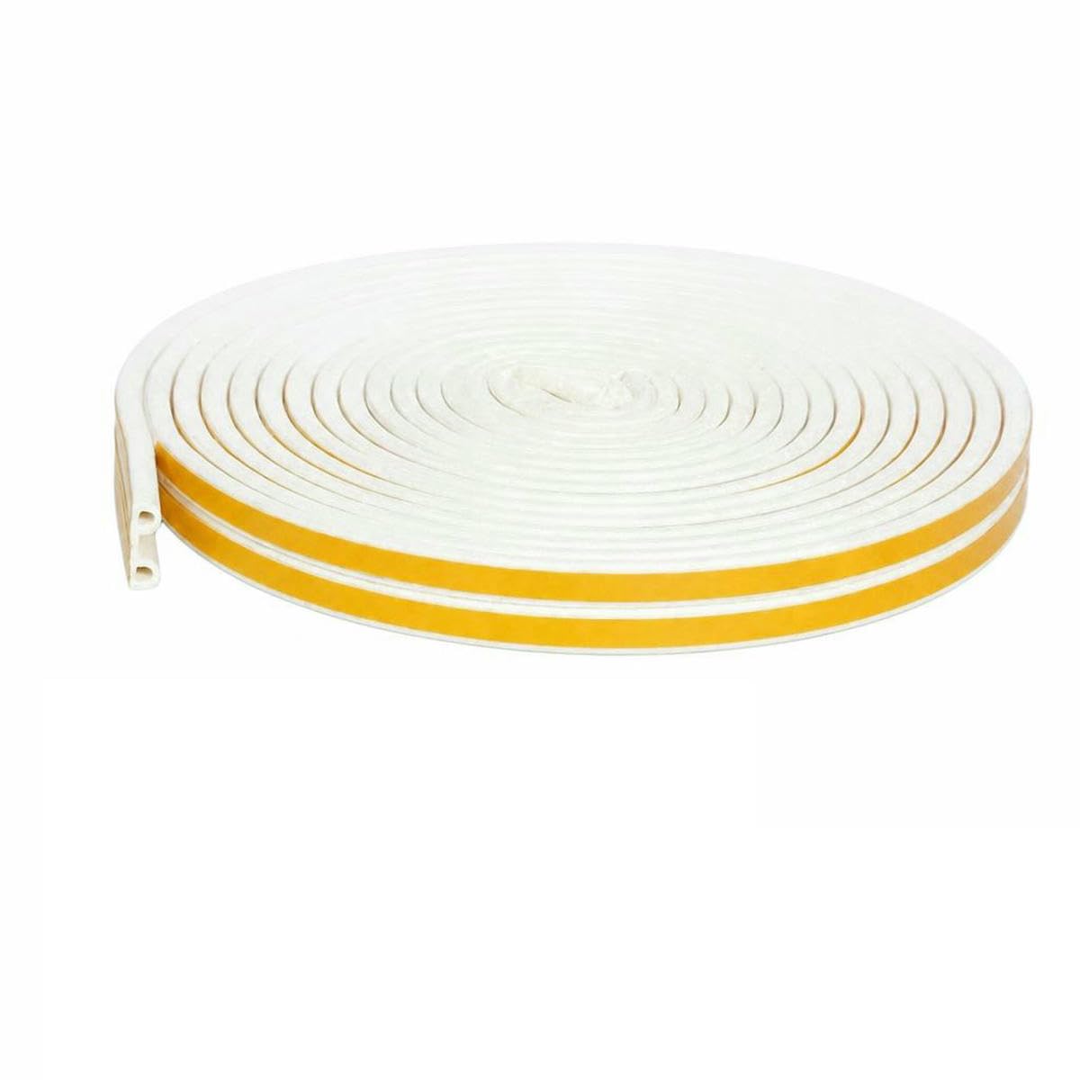 5m/10m Door Seal Strip Self-Adhesive Draft Stopper Tape Window Weather Stripping Insulation Noise Rubber Sealing Strip-P white-5M (16.4ft)