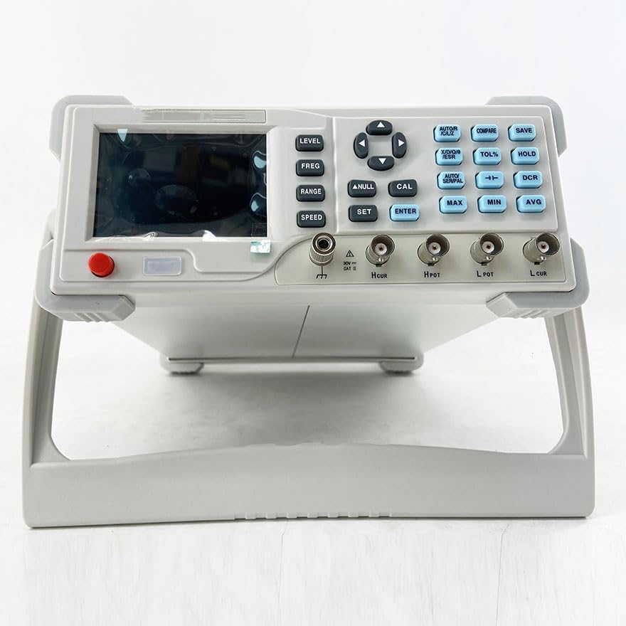 Benchtop LCR Meter LCR Bridge LCR Analyzer Inductance Resistance Capacitance Tester with Frequency (100 120 200 400 800 1k 2k 4k 8k 10k) Hz USB RS232 Interface Internal Bias 0-1500mV Adjustable