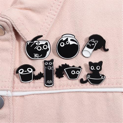 Image of Enamel Pin Set Creative Lovely Brooch Pins Enamel Lapel Pin Lettering Pins Lapel Badge