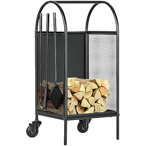 Porte-bûches Outsunny avec accessoires Cover