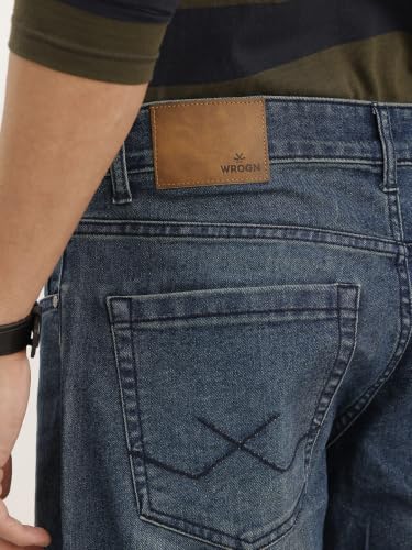 Image of WROGN Men's Straight Fit Jeans | Mid Rise | Jeans for Man