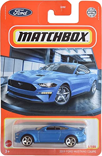 Matchbox Ford Mustang Coupe 2019 Azul Metal miniatura 1