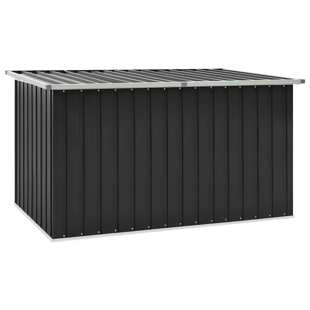 Scatola portaoggetti da giardino, antracite, 171 x 99 x 93 cm, in metallo zincato, per cuscini, coperte e attrezzi, elegante soluzione per terrazza e cortile