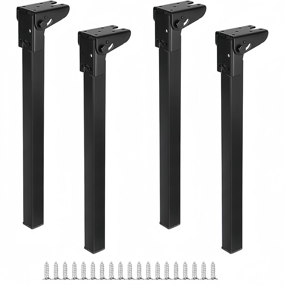Amazon | 4個テーブル脚アクセサリー、90°鉄製折りたたみ