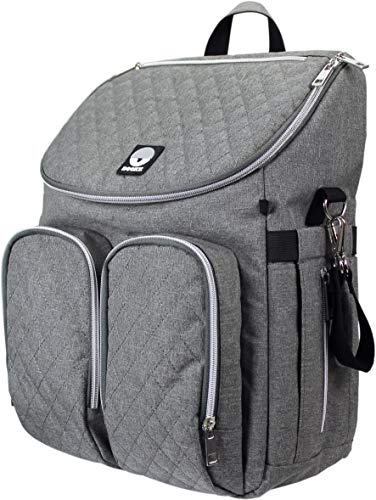 Sac à langer à fermeture éclair Dooky gris à 11 compartiments - 2